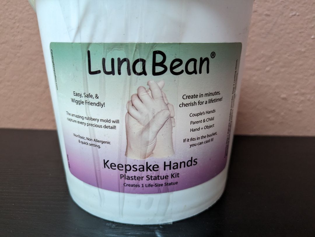 Luna Bean White Keepsake Hands Plaster Statue Kit