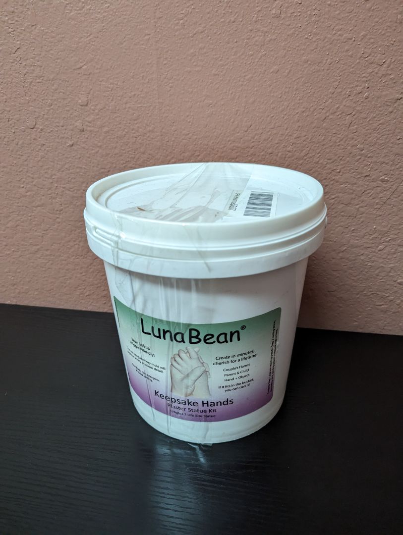 Luna Bean White Keepsake Hands Plaster Statue Kit