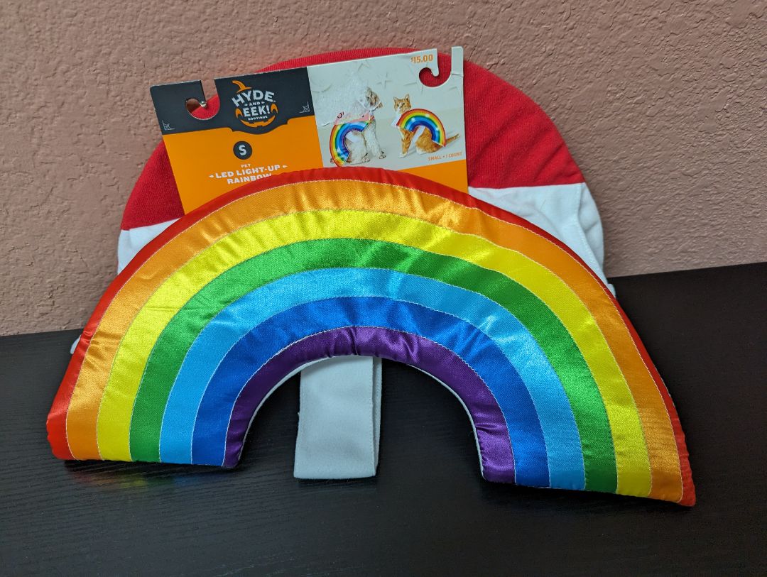 Hyde and EEK Boutique LED Light Rainbow Dog/Cat Costume