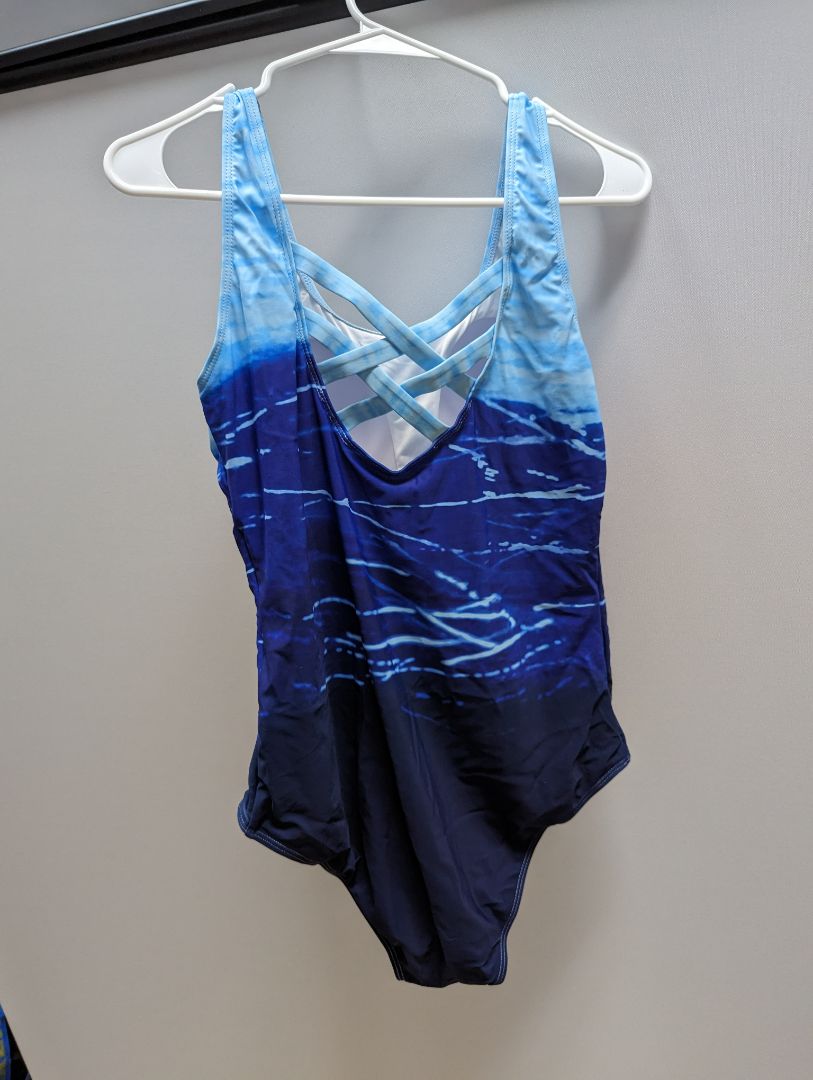 Danlai Ocean Blue Patterned Swim One Piece