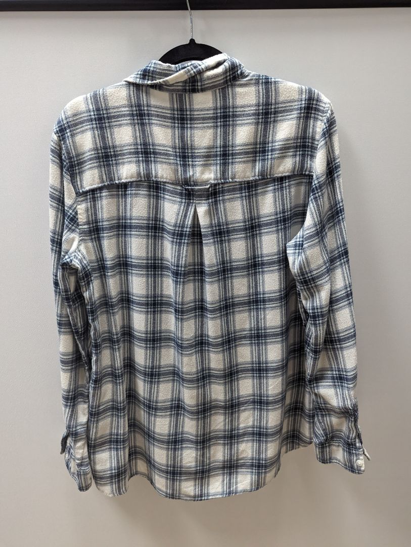 American Eagle Blue/White Plaid Flannel Shirt