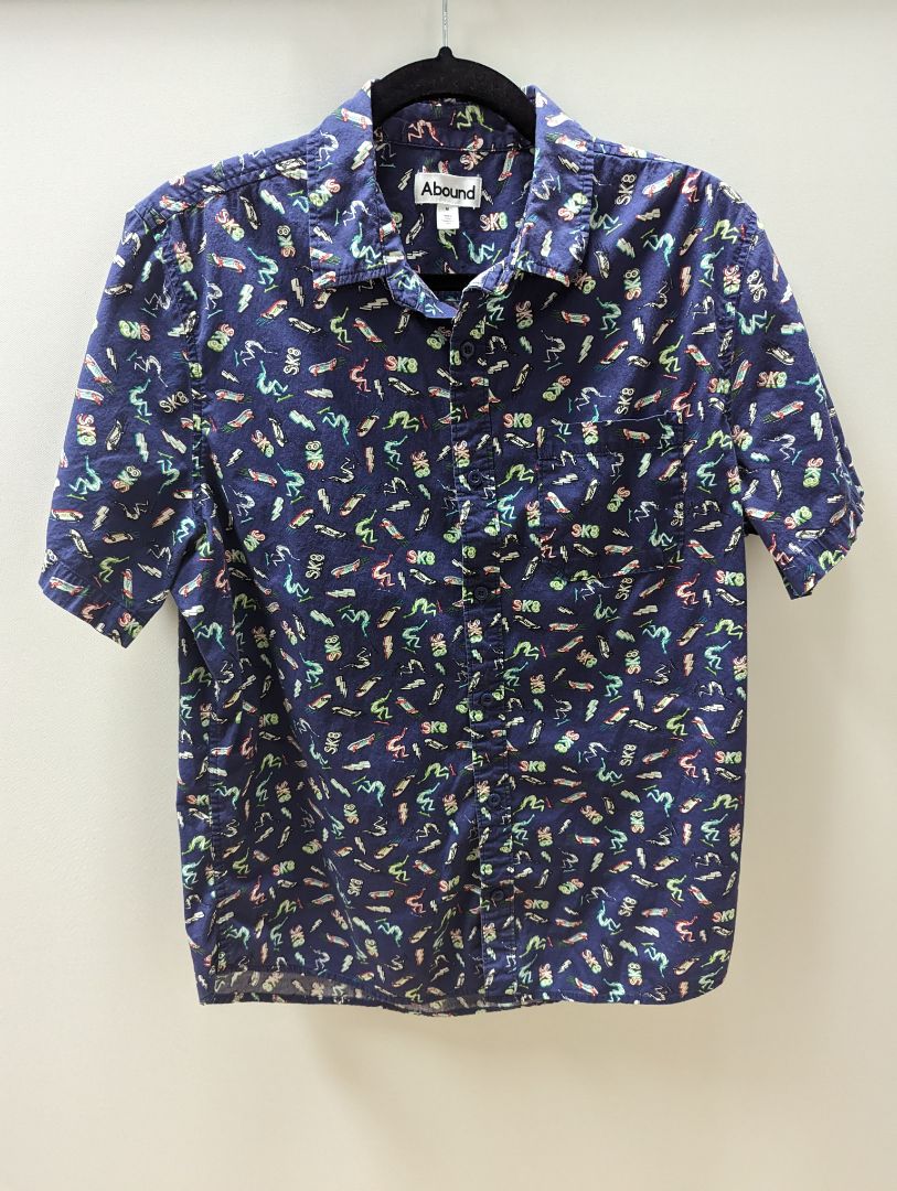 Abound Blue Sk8 Graphic Button Up