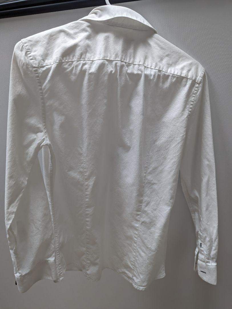 H&M White Dress Button Down Shirt
