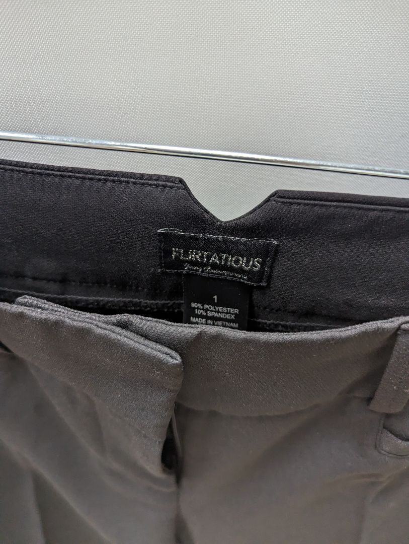 Flirtatious Black Straight Pants