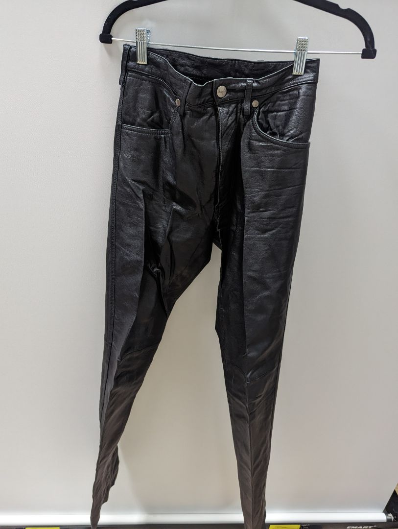 Wrangler Vintage '90s Black Leather Pants