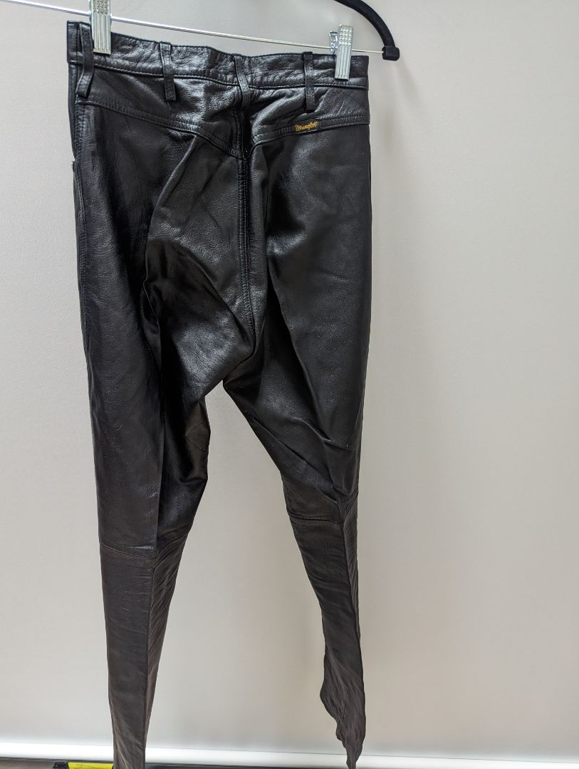 Wrangler Vintage '90s Black Leather Pants