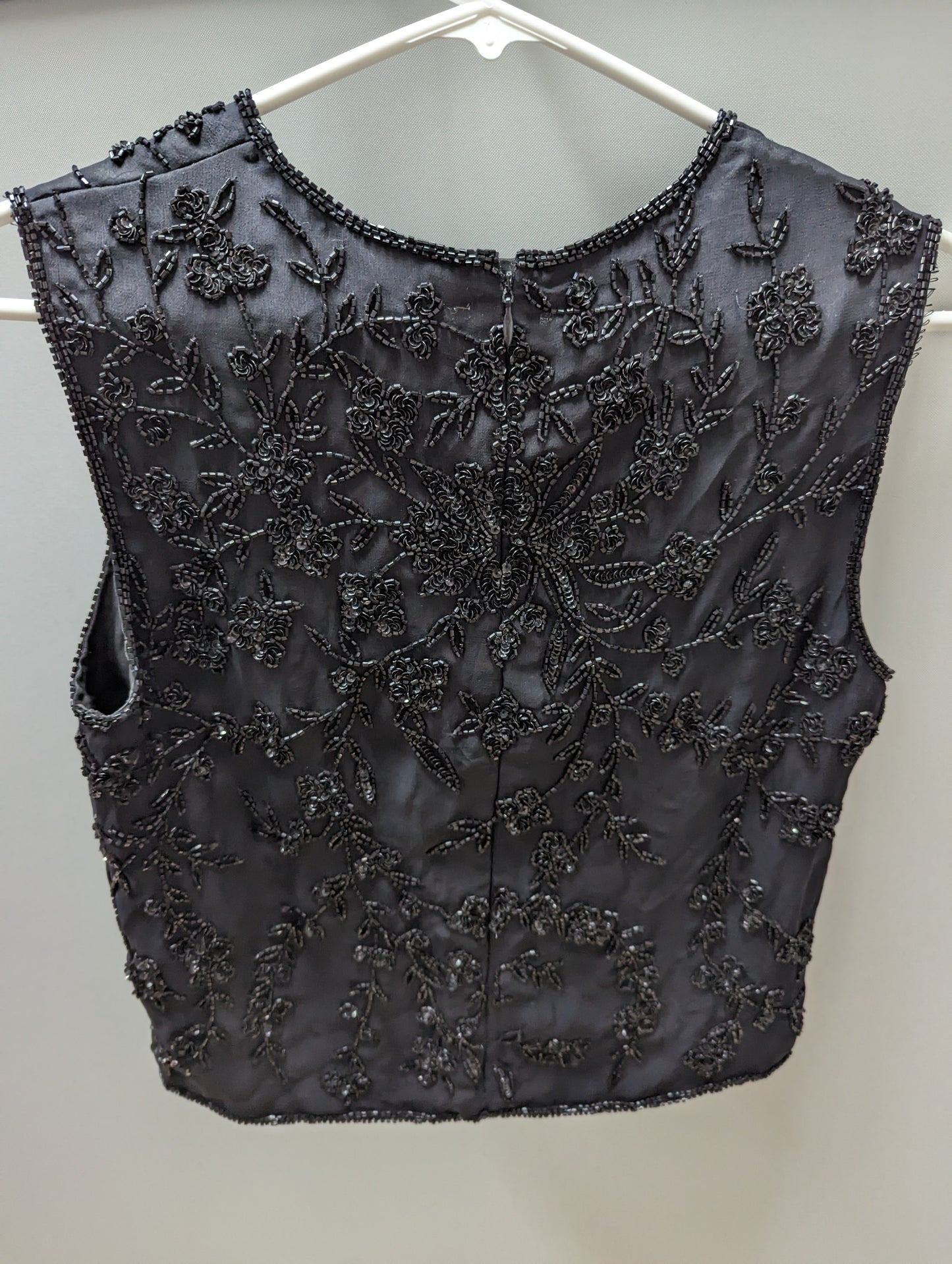 Mark & John by Gopal Vintage Black Beaded Tank