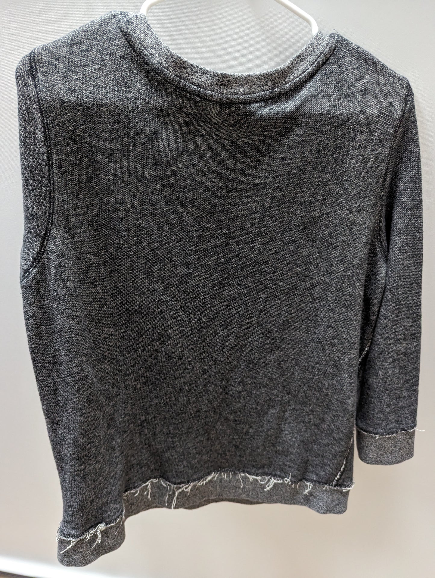 Ruff Hewn Grey Sweatshirt with Raw Edge Detailing