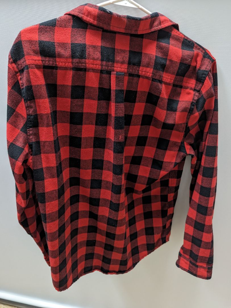 Carbon Red/Black Plaid Flannel Shirt