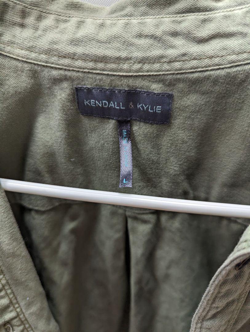 Kendall & Kylie Olive Drawstring Jacket