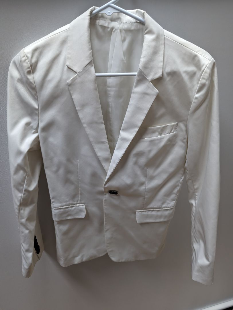 White Satin Blazer