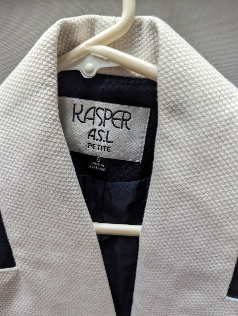 Kasper ASL Vintage Black/White Blazer