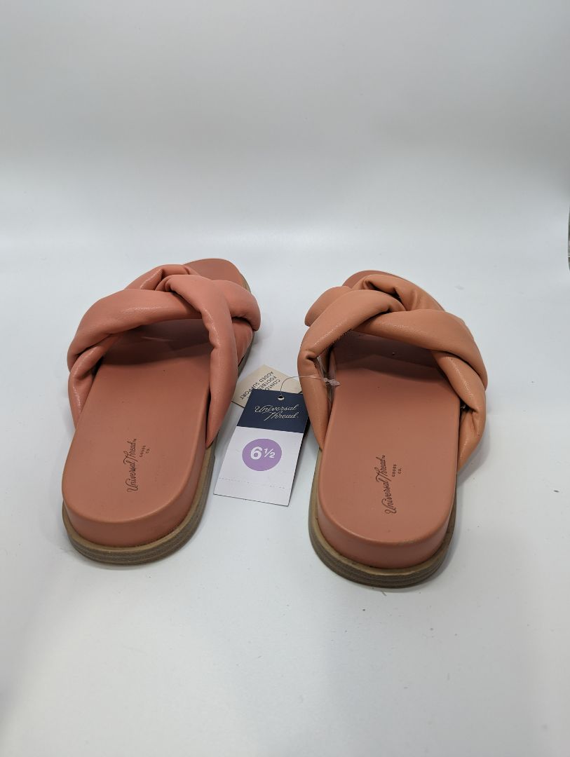 Universal Thread Pink Leather Braided Strap Sandal