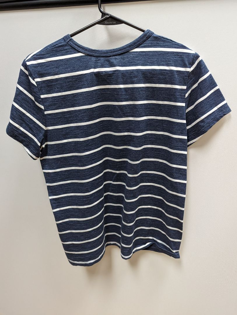 Time and Tru Navy/White Striped Tee
