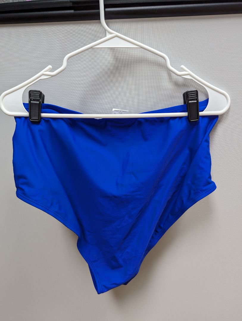 Blue Twist and High Cut Bikini Swim Set