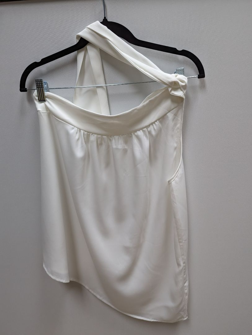 White One Shoulder Tied Blouse (L)