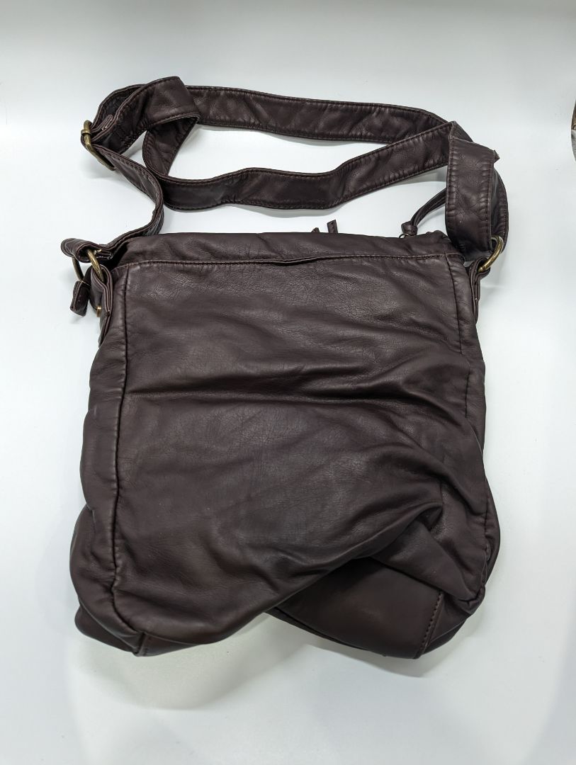 Scarleton Dark Brown Leather Crossbody