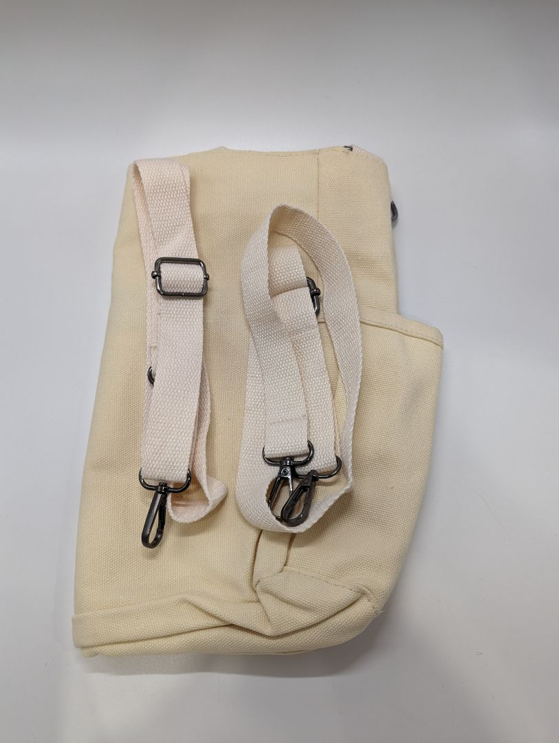 Voosiger Cream Tote Bag with Pockets (M)
