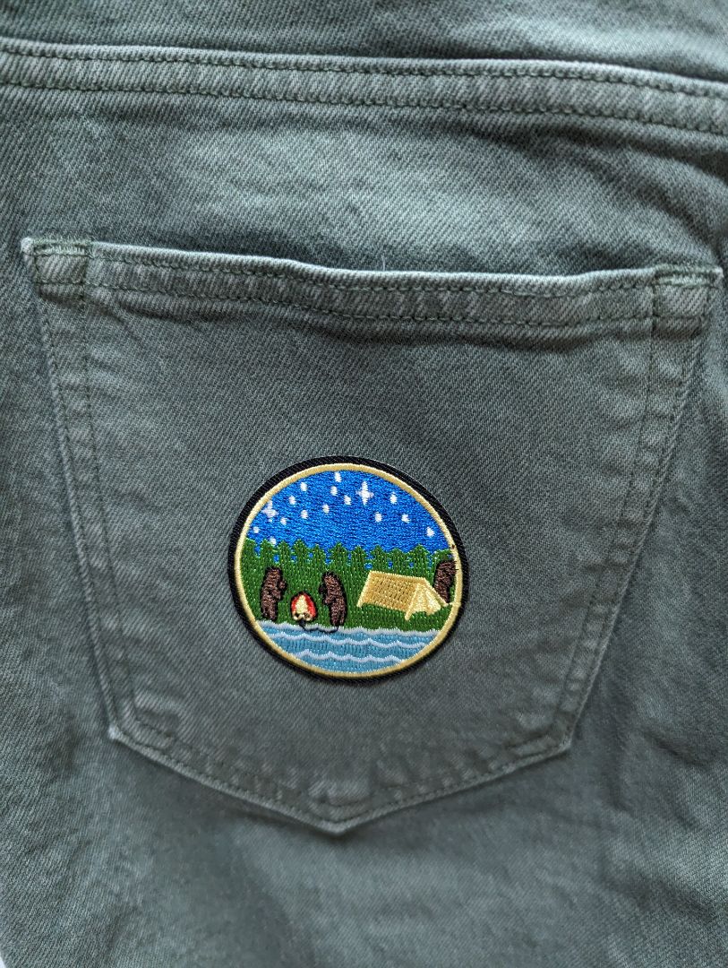 Abercrombie & Fitch Green 90's Straight High Rise Upcycled Jeans