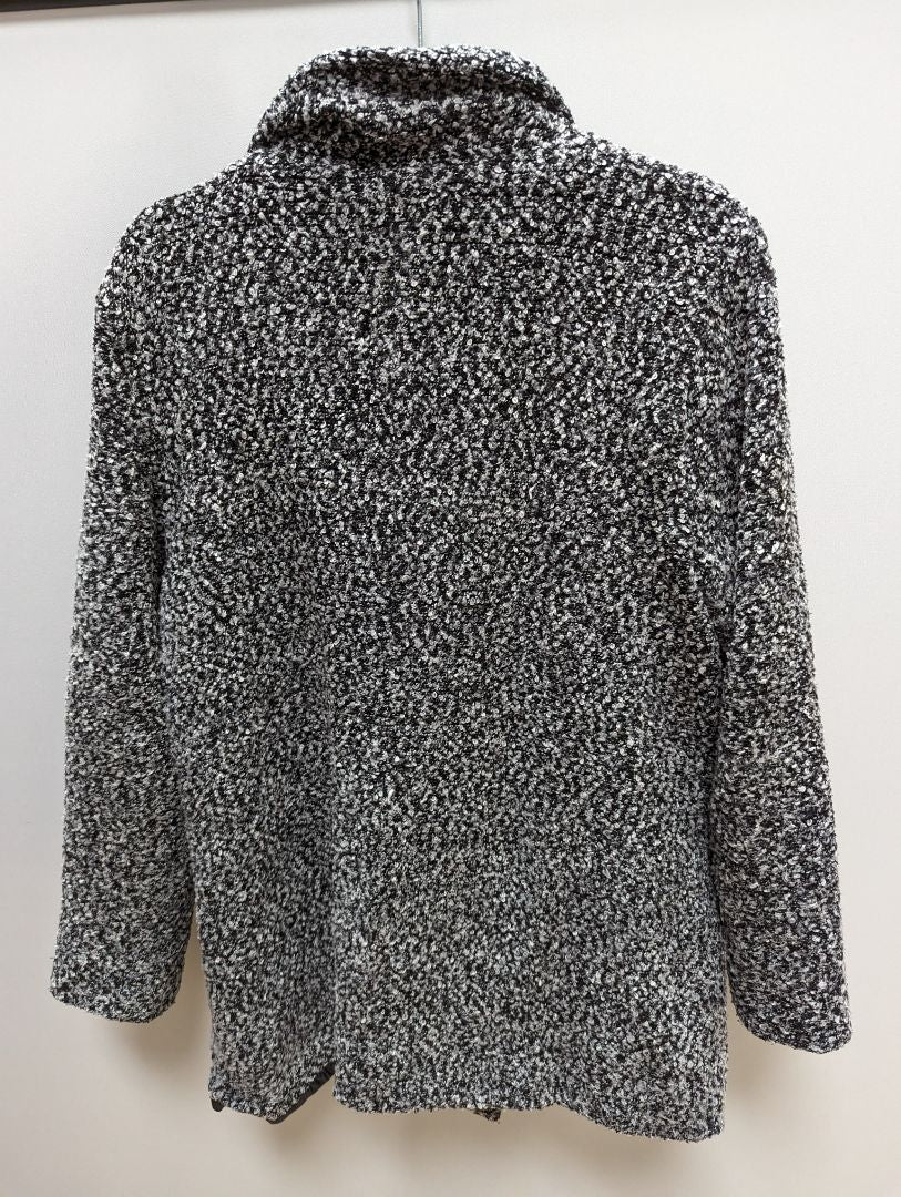 Ambiance Grey and Black Textured Peacoat
