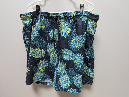 George Men's Blue Pineapple Swim Shorts