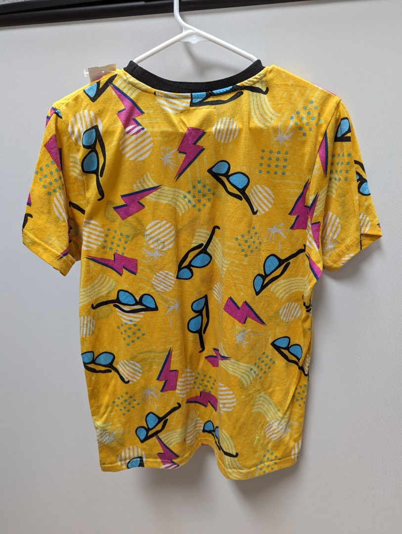 Fresh Prints of Bel-Air Yellow Sunglasses and Lightning Bolts Graphic Tee