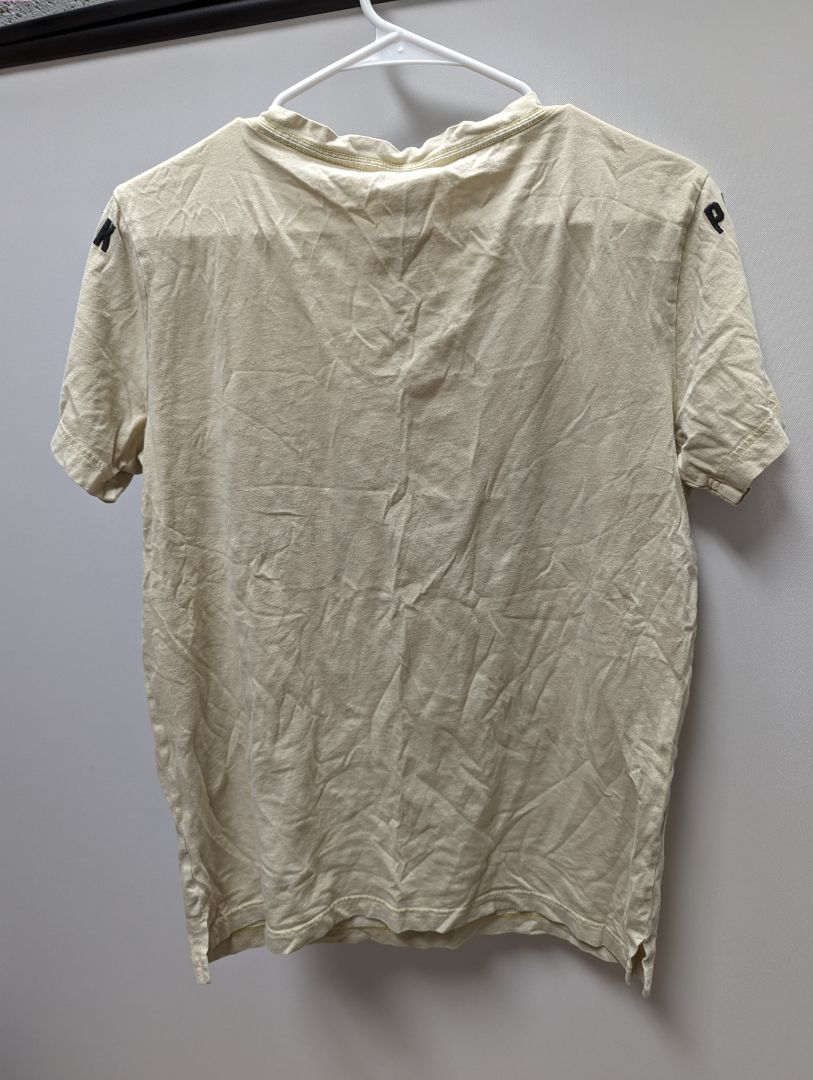 PINK Tan V-Neck "Pink" Logo Tee