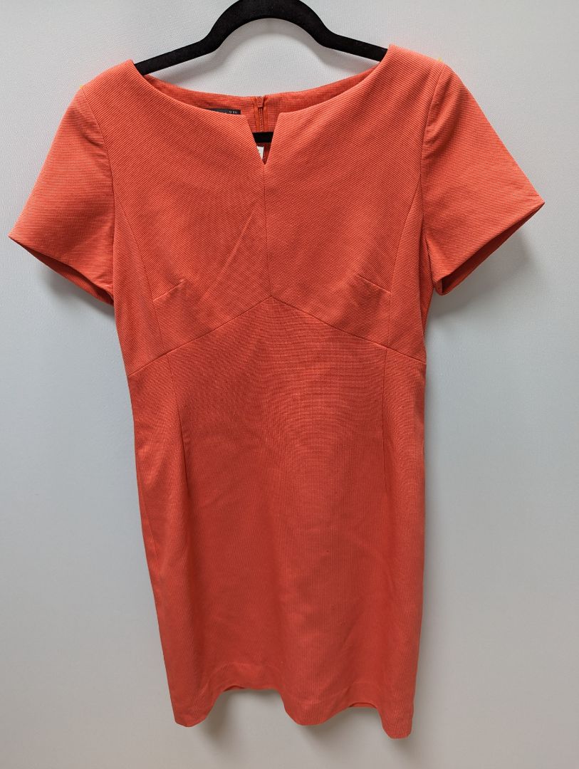 Louis Feraud Orange Short Sleeve Bodycon Dress