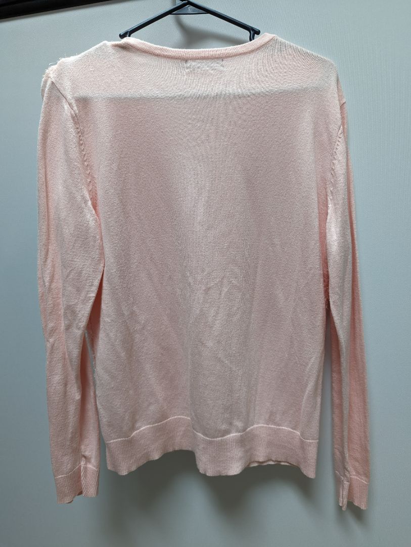 7th Avenue Design Studio Pink Fuzzy Roses Cardigan