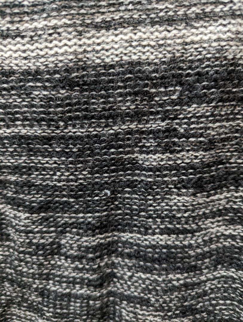 Grey/Black Long Sleeve Knit Sweater