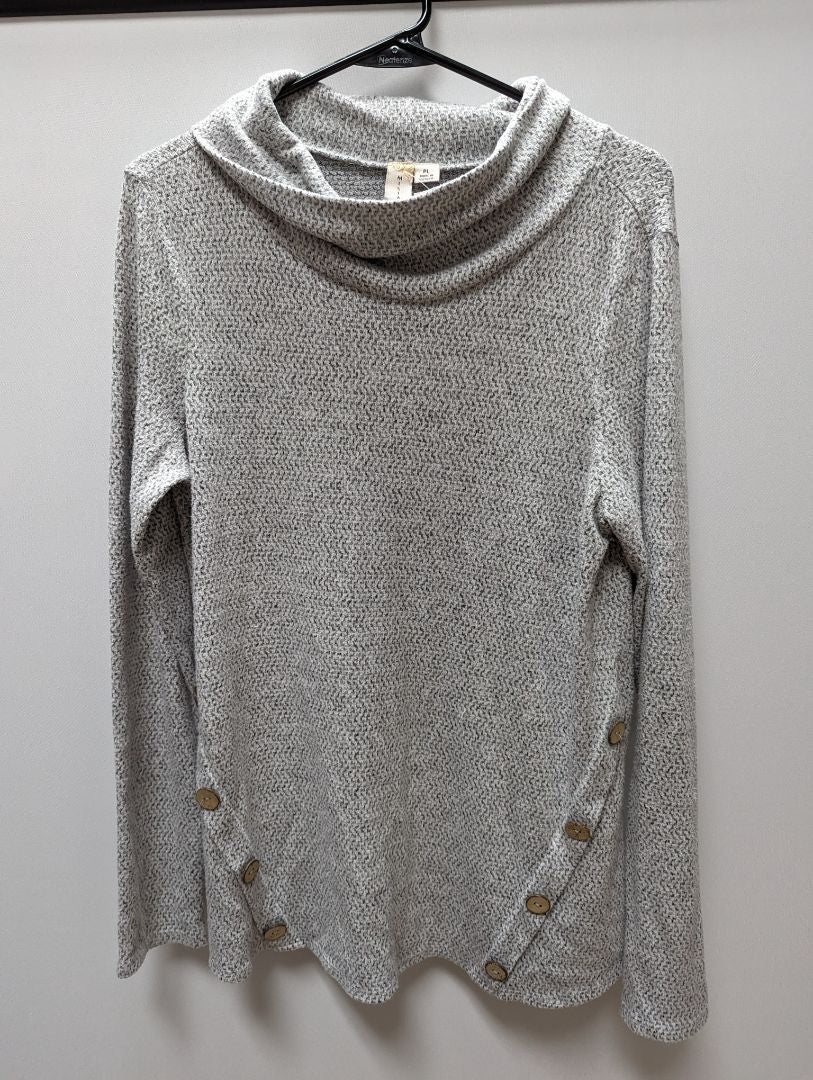 Misia Grey Long Sleeve Turtleneck Sweater