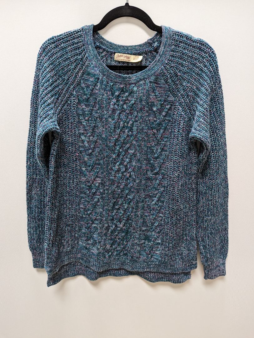 Faded Glory Blue and Purple Knit Sweater