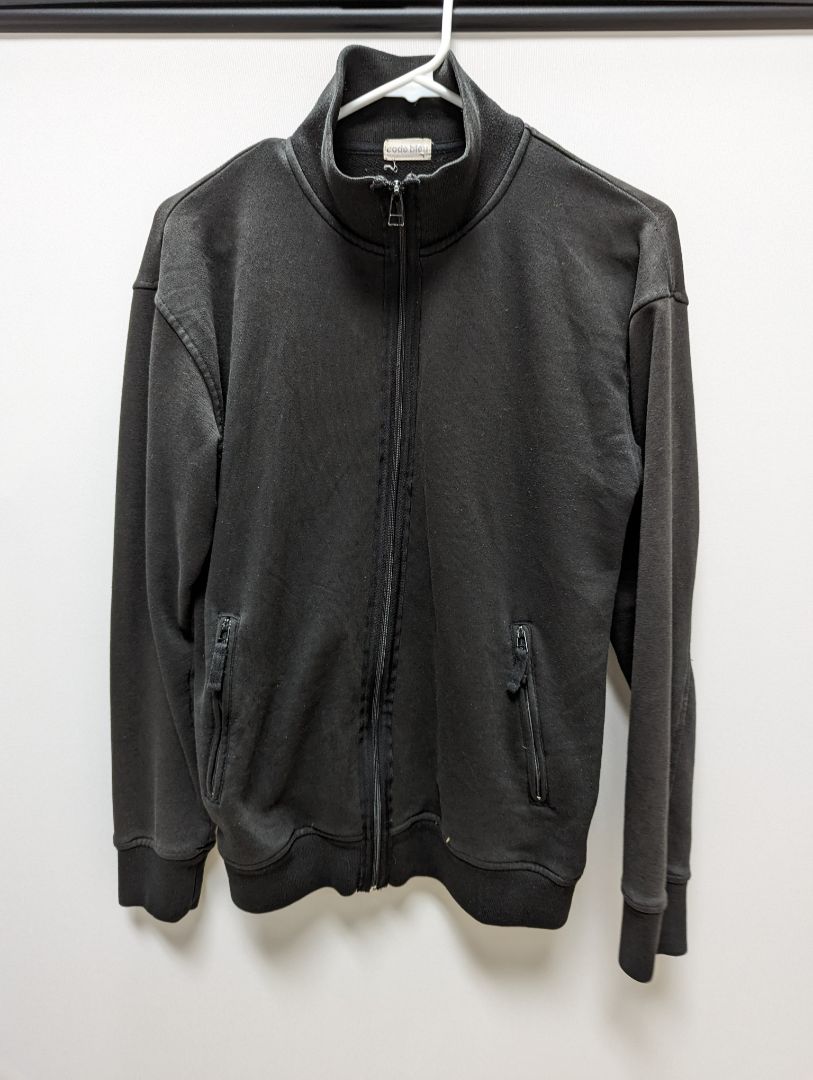code bleu Black Zip Up Jacket with Zippered Pockets