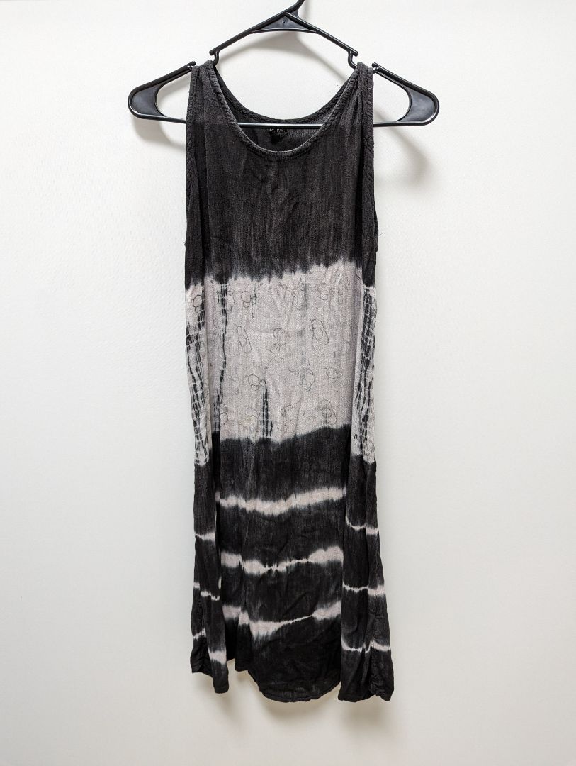 Bawa Canada Black and Grey Tie Dye Sleeveless Dress