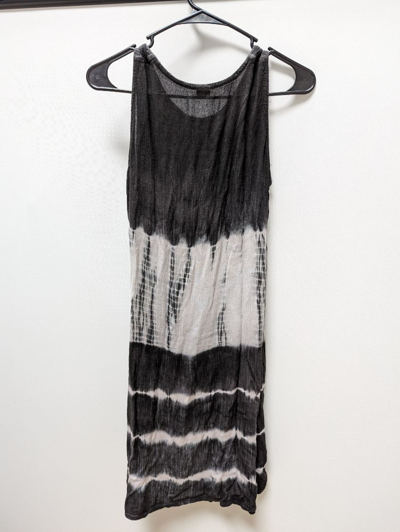 Bawa Canada Black and Grey Tie Dye Sleeveless Dress