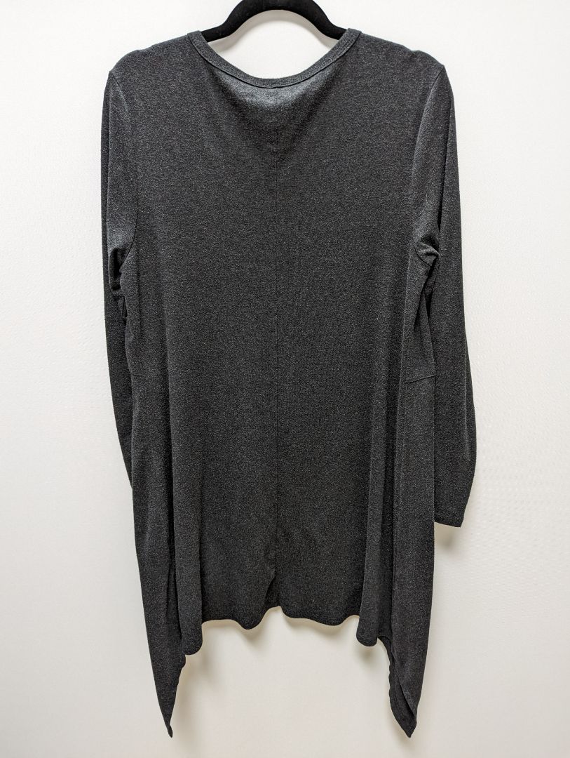 liz lange Dark Grey Long Sleeve Knit Maternity Blouse