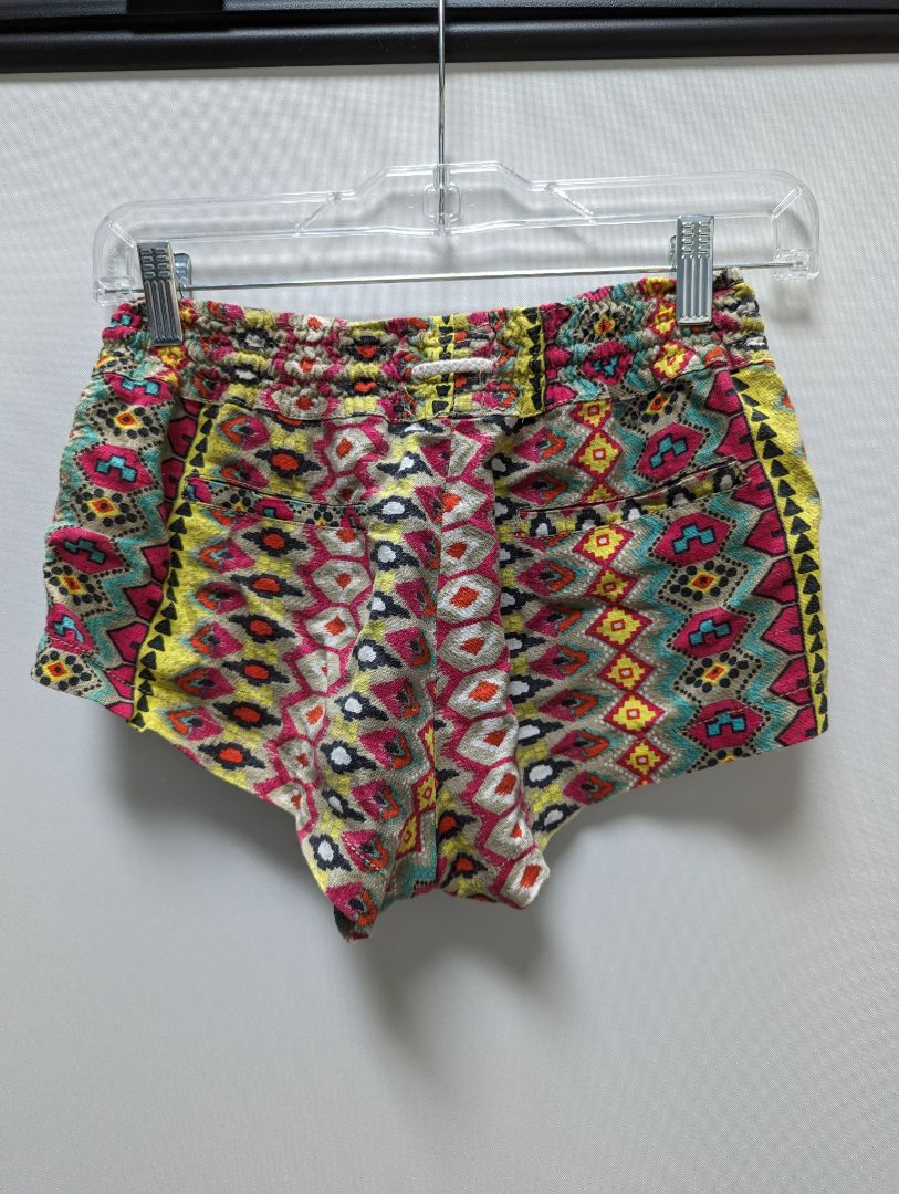 Cali 1850 Multicolor Linen Shorts with Pockets