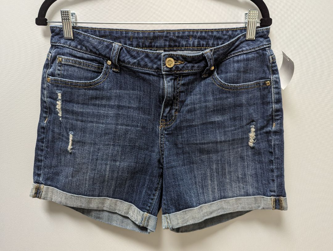 Jennifer Lopez Dark Wash "Boyfriend" Jean Shorts
