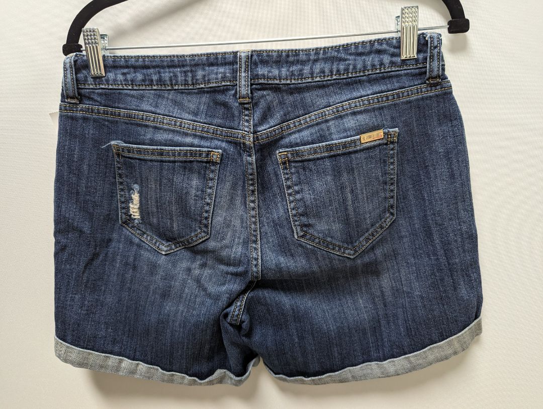 Jennifer Lopez Dark Wash "Boyfriend" Jean Shorts