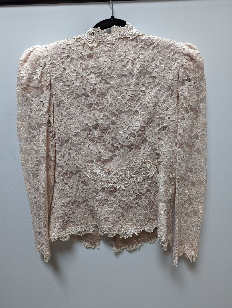 Cachet by Bari Protas Vintage Pink 80's Lace Jacket