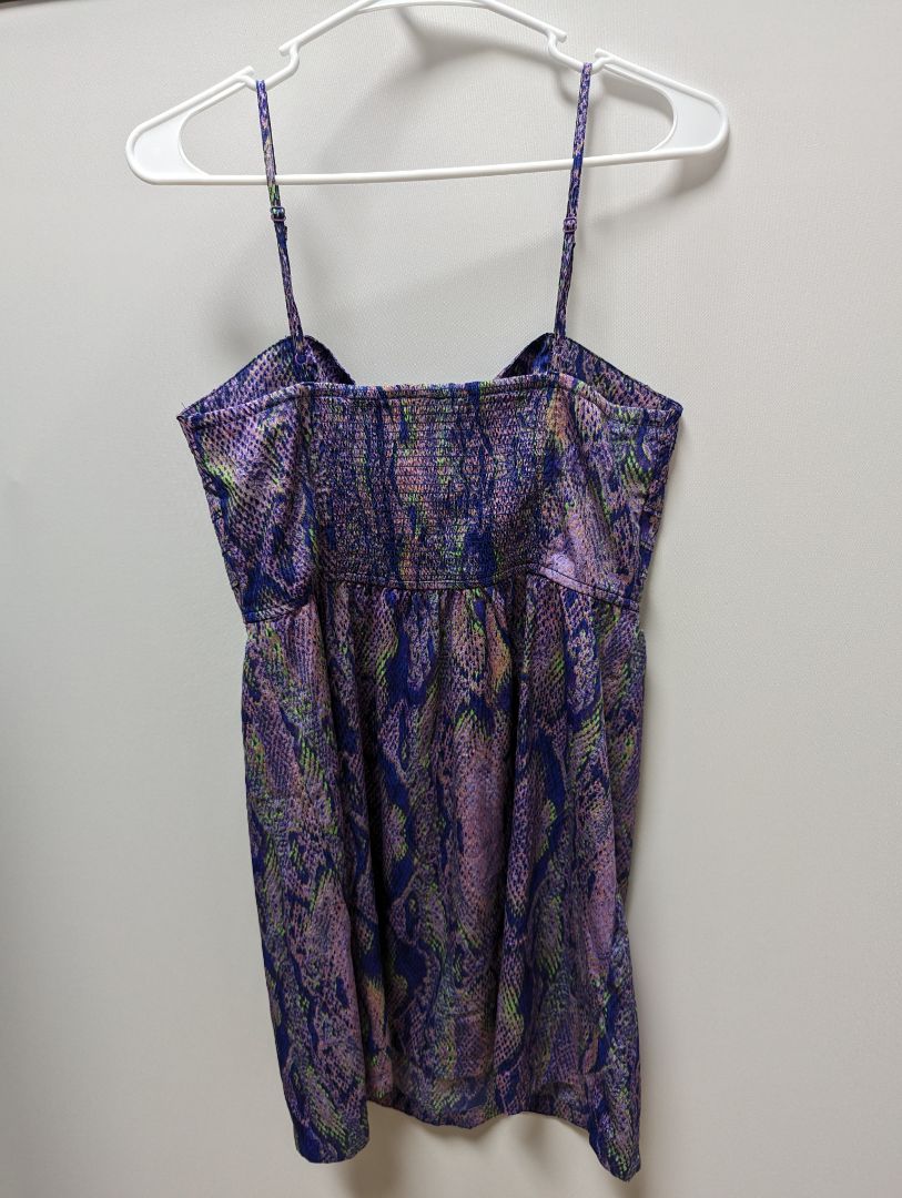 Hurley Purple Printed Snakeskin Mini Dress
