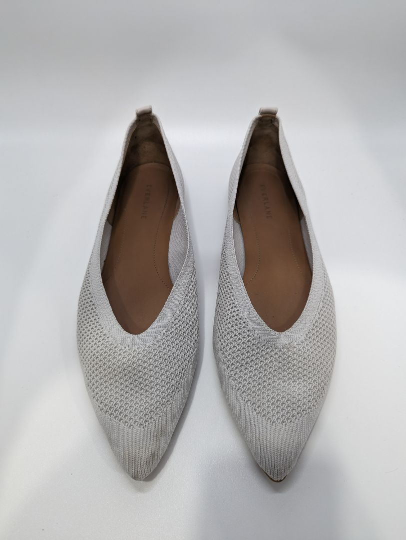 EVERLANE Light Grey Knit Pointed Flat