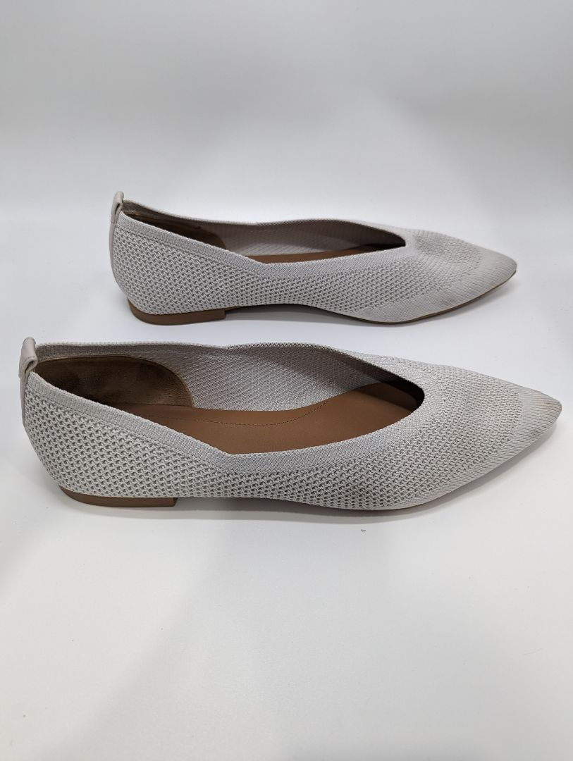 EVERLANE Light Grey Knit Pointed Flat