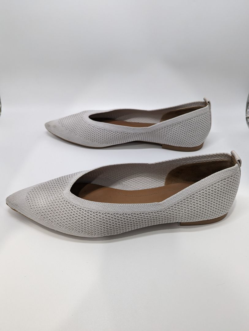 EVERLANE Light Grey Knit Pointed Flat