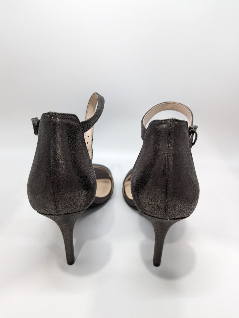 Nine West Pewter Silver Heels