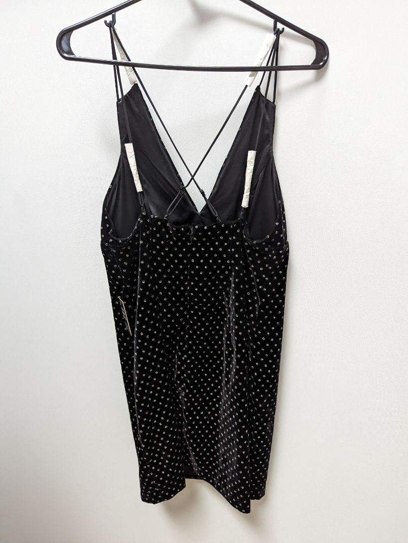 Express Black/Silver Textured Velvet Mini Dress