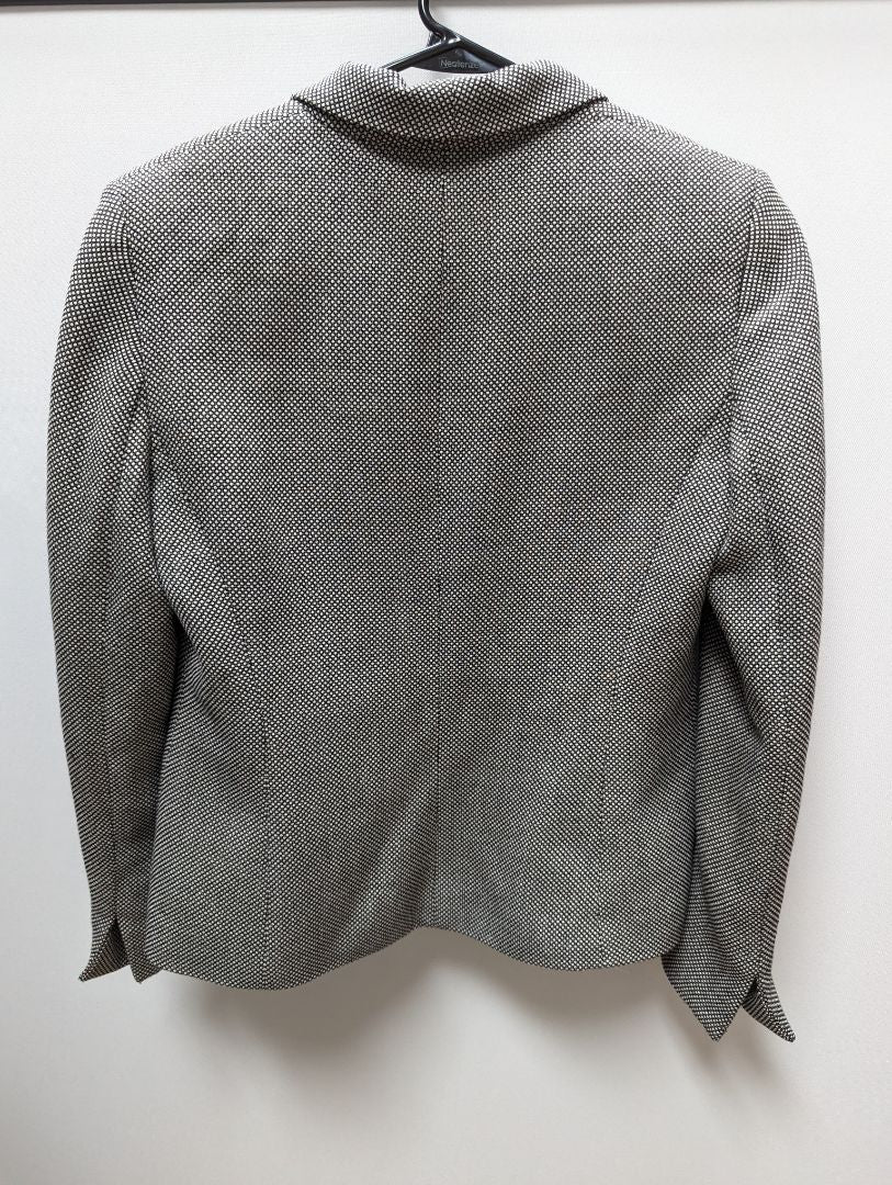Kasper Grey Patterned Knit Blazer