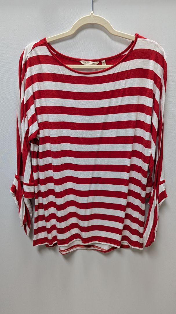 Soft Surroundings Red/White Striped Tee