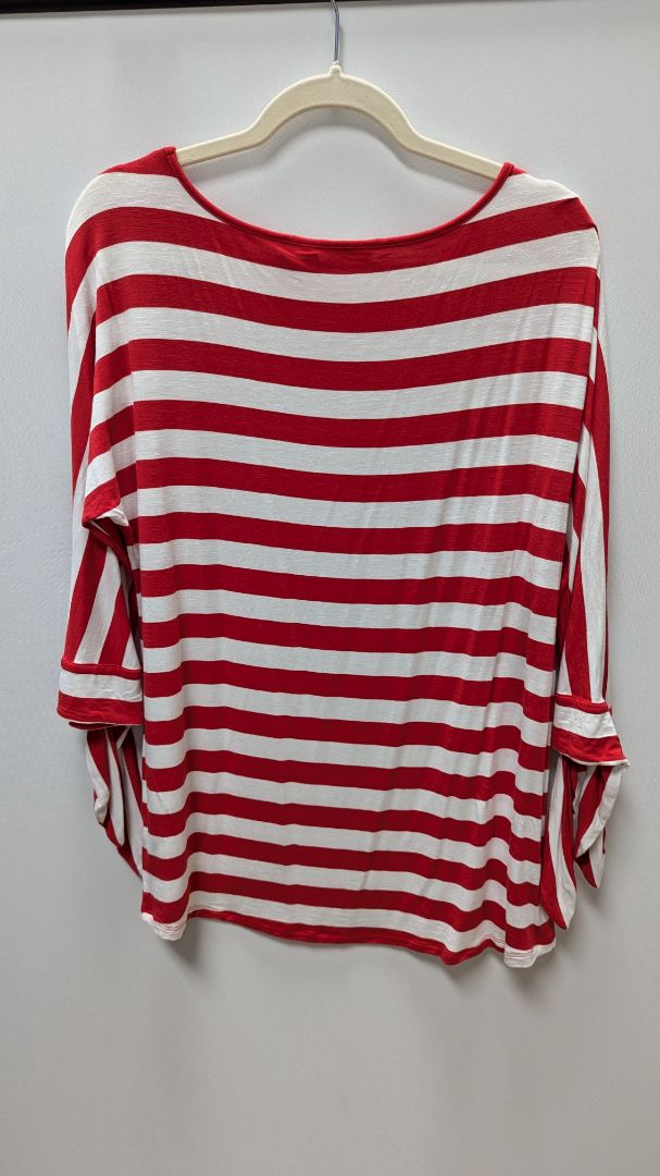Soft Surroundings Red/White Striped Tee