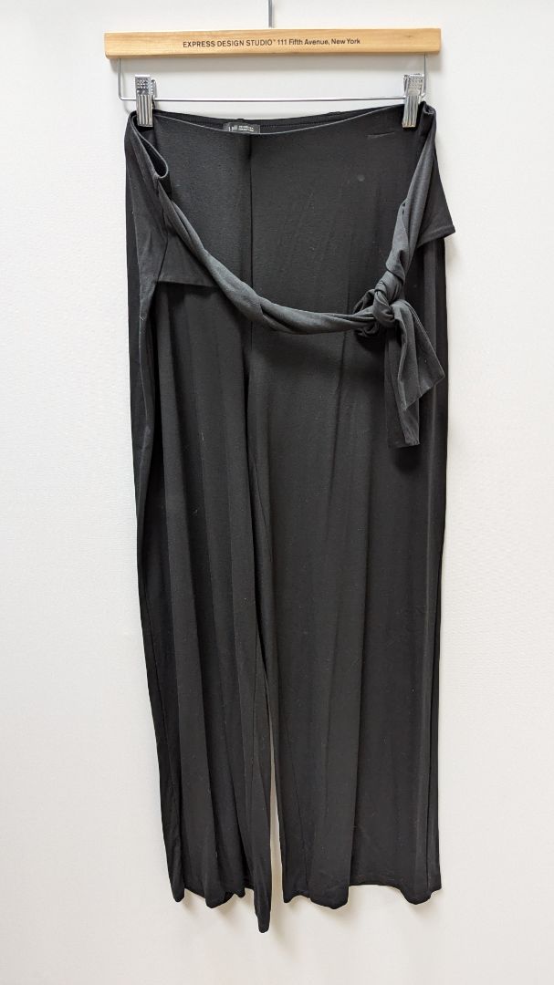 J.Jill Black Tie-Waist Straight Leg Pants